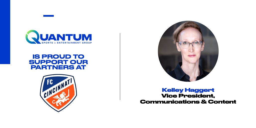 Quantum_SEG's tweet photo. ⚽️ Exciting News! ⚽️

We're thrilled to announce the placement of Kelley Haggert as the new VP, Communications &amp; Content at @fccincinnati!

Kelley brings a wealth of experience and expertise to the role. We're confident she'll make a significant impact. Congrats!

#MLS #Careers https://t.co/tDEAEcA1R4