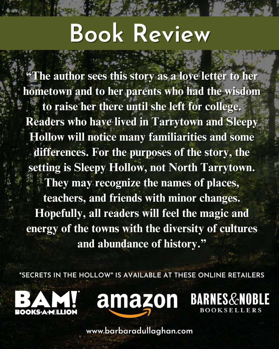 DullaghanBooks's tweet photo. Experience the enchantment of Sleepy Hollow through this author's love letter to her hometown and parents. While residents may recognize familiar names and places, all readers will be immersed in the rich diversity.

#sleepyhollownovel #secretsinthehollow #carriepeters https://t.co/dDDb2Nujzp