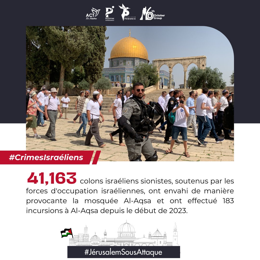 act4palFr's tweet photo. #JérusalemSousAttaque
#CrimesIsraéliens
#JerusalemUnderAttack
#IsraeliCrimes https://t.co/00L4PYKxG1