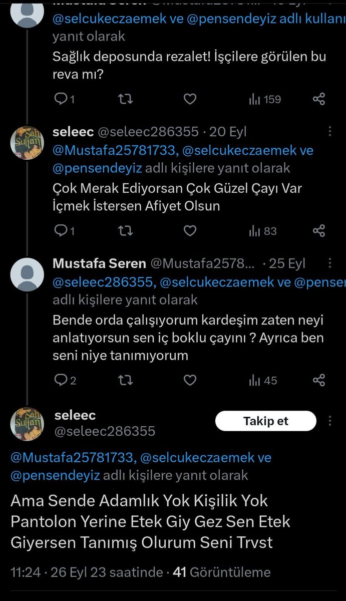 selcukeczaemek's tweet photo. Sevkiyat şefi A. Keklik, küfür etmeyi ve tehdit etmeyi çok seviyor. Bir süredir yaptığımız haberlerle içerde süt dökmüş kediye dönünce kendisine küfür edecek ve tehdit edecek yeni yerler bulmaya çalıştı. Twitlerimizin altına bu iğrenç yorumları atıyor. https://t.co/HNj6BwOJab