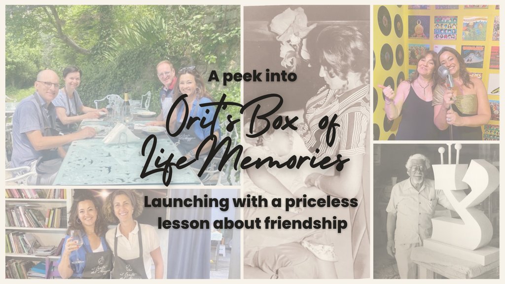 oritramler's tweet photo. Join me in contributing to my series, Orit’s #BoxofLife Memories, starting with a childhood lesson! My mom taught me a priceless lesson: No matter where I go, there are people waiting to become my friends. Submit and share your #childhoodlesson today! https://t.co/gpnKs3HgB9 https://t.co/DwMJ9OgyIE