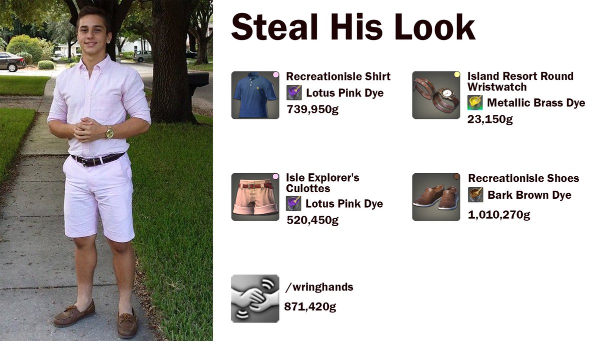 You know you had to steal his look in XIV