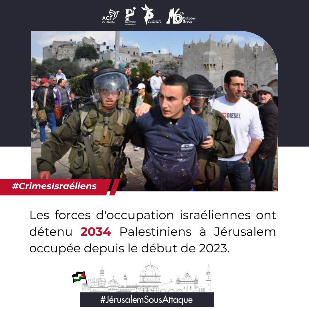 act4palFr's tweet photo. #JérusalemSousAttaque
#CrimesIsraéliens
#JerusalemUnderAttack
#IsraeliCrimes https://t.co/hJj5CKcDBk