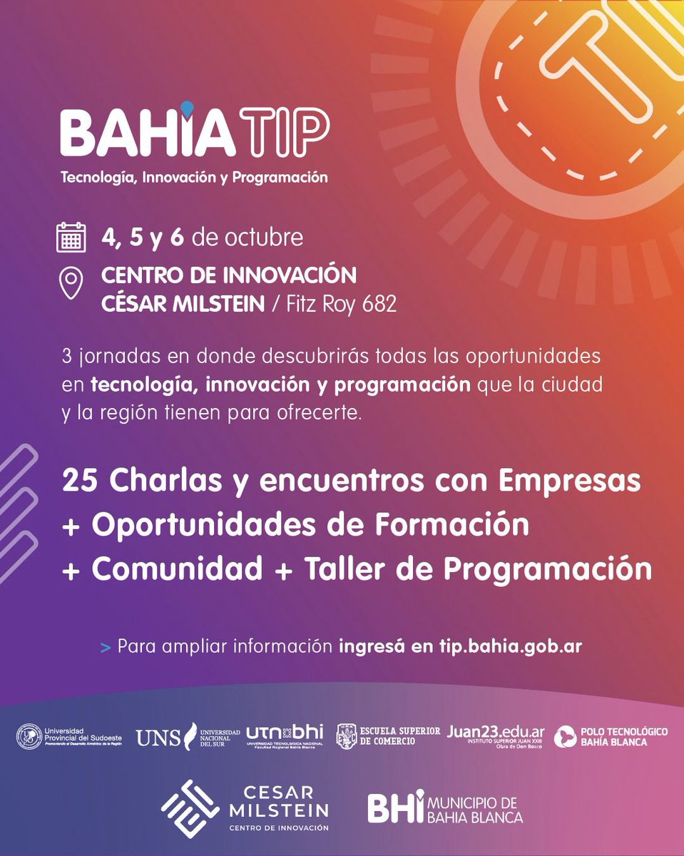 Vuelve Bahía TIP, tip.bahia.gob.ar