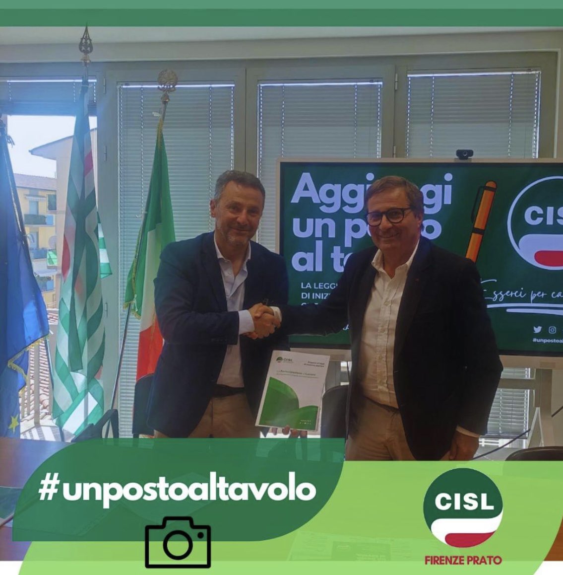 𝗔𝗡𝗖𝗛𝗘 <a href="/DavidErmini1/">David Ermini</a> 𝗲𝘅 𝘃𝗶𝗰𝗲 𝗣𝗿𝗲𝘀𝗶𝗱𝗲𝗻𝘁𝗲 𝗖𝗦𝗠 𝗛𝗔 𝗙𝗜𝗥𝗠𝗔𝗧𝗢 𝗣𝗘𝗥 𝗟𝗔 𝗣𝗔𝗥𝗧𝗘𝗖𝗜𝗣𝗔𝗭𝗜𝗢𝗡𝗘 𝗗𝗘𝗜 𝗟𝗔𝗩𝗢𝗥𝗔𝗧𝗢𝗥𝗜 𝗔𝗟𝗟'𝗜𝗠𝗣𝗥𝗘𝗦𝗔, 𝗽𝗿𝗲𝘀𝘀𝗼 𝗹𝗮 #𝗖𝗶𝘀𝗹𝗙𝗶𝗿𝗲𝗻𝘇𝗲𝗣𝗿𝗮𝘁𝗼.
✍️FIRMA ANCHE TU
<a href="/CislNazionale/">CISL Nazionale</a> 
<a href="/CislToscana/">Cisl Toscana</a>