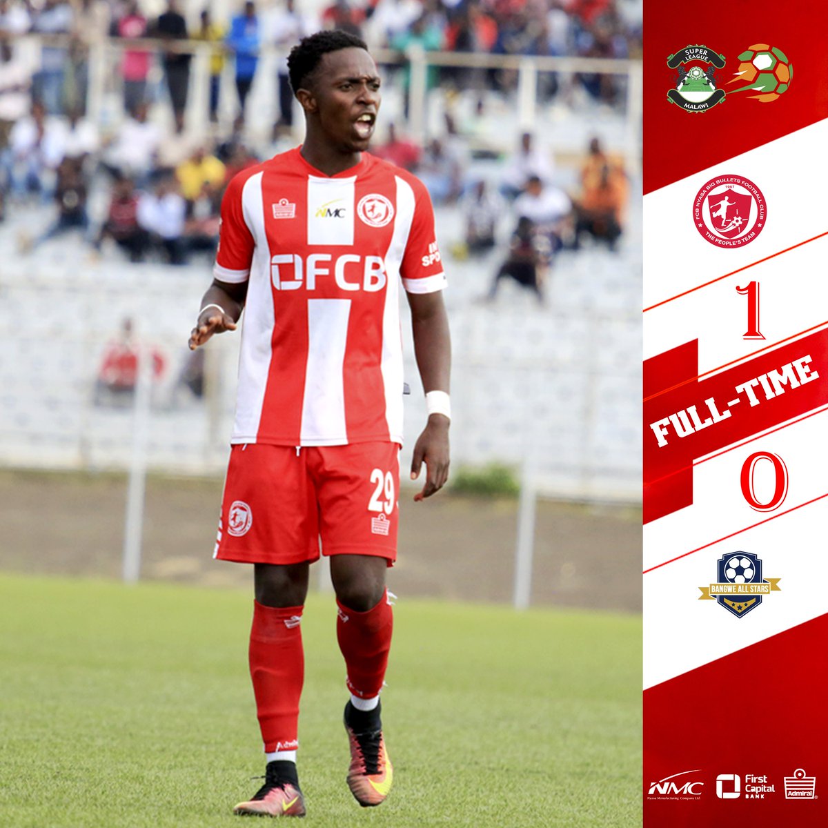 nyasabigbullets's tweet photo. Three points in the bag! 💪🏾🔴
Bullets 1-0 Bangwe (Mwaungulu 79') #NBBBAS https://t.co/kZ2HUMRR5j