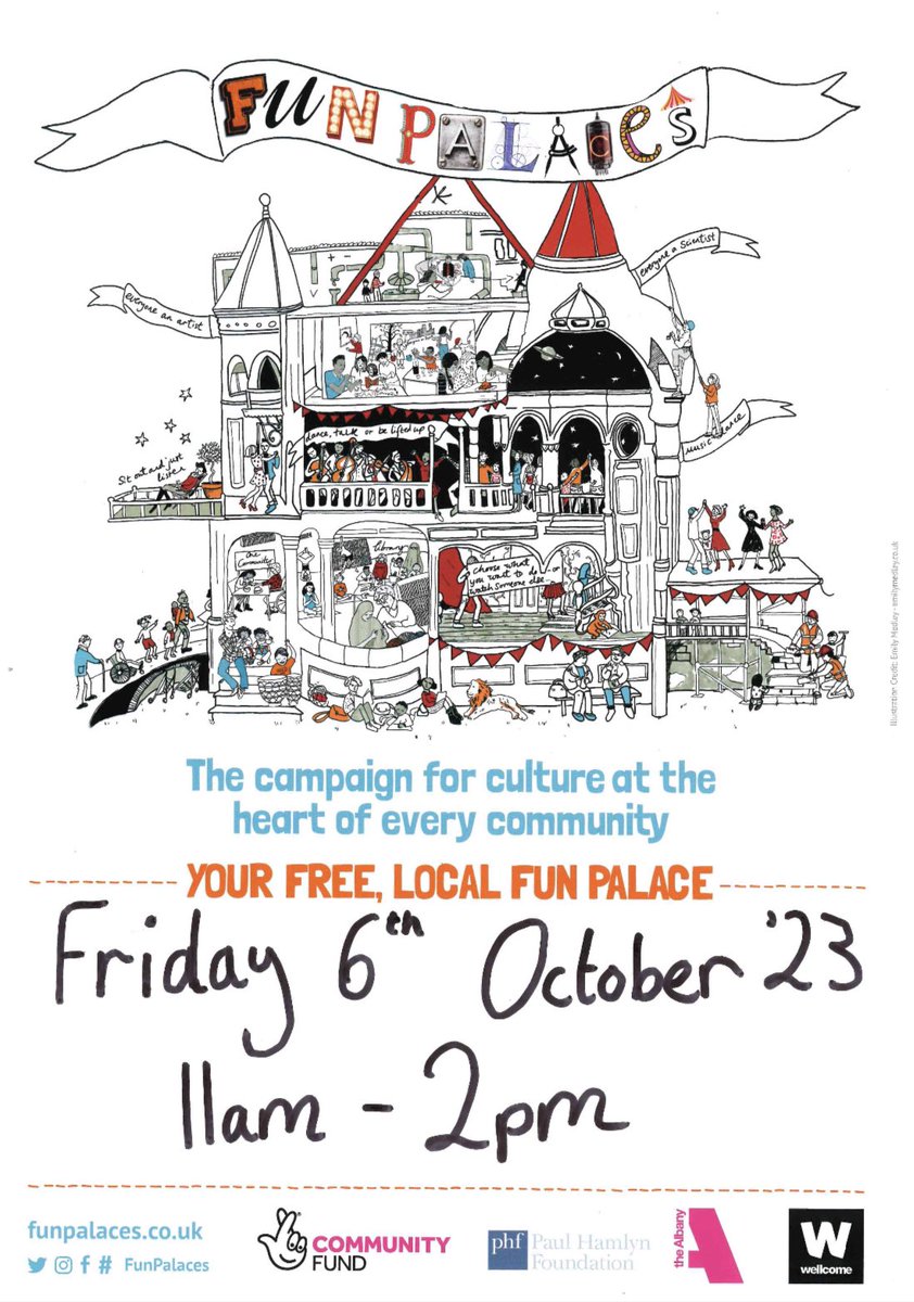 #FunPalaces are arriving here! Join us on Friday 6th October at 11am for some sustainable creative fun to celebrate #LibrariesWeek. Suitable for all ages, we will be using recycled and recyclable materials to make some cool stuff! @GreenwichLibs @Royal_Greenwich @Better_UK