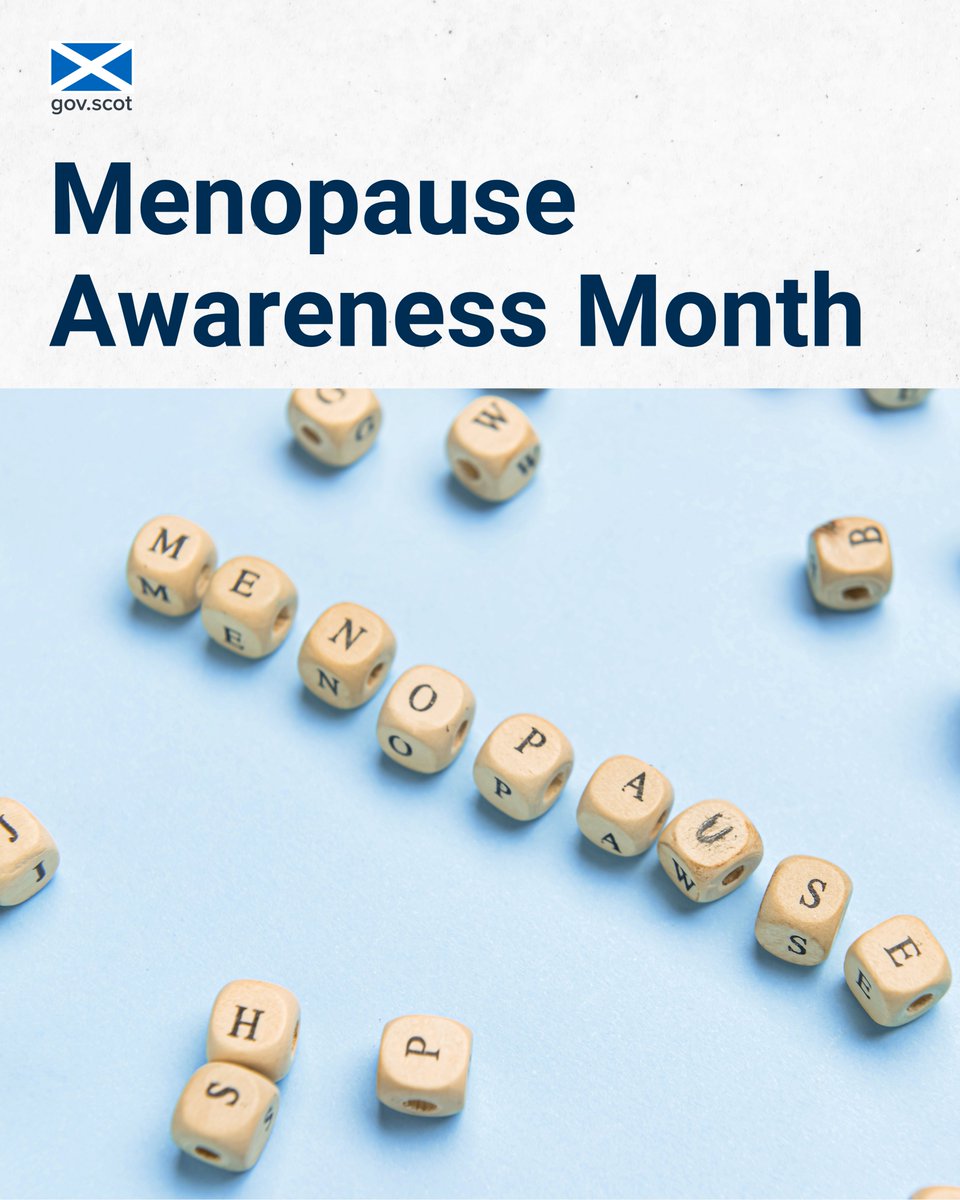 October is #MenopauseAwarenessMonth

Perimenopause and menopause are a natural part of a woman’s life course that usually happen between age 45 and 55

The timing and symptoms are different for everyone and there is lots of help available if you need it➡️ nhs24.info/menopause