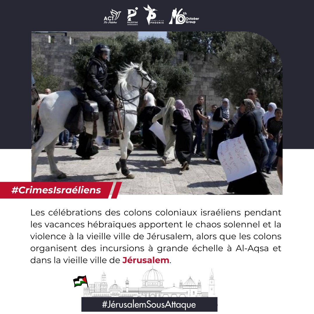 act4palFr's tweet photo. #JérusalemSousAttaque
#CrimesIsraéliens
#JerusalemUnderAttack
#IsraeliCrimes https://t.co/xmgJbuTcg9
