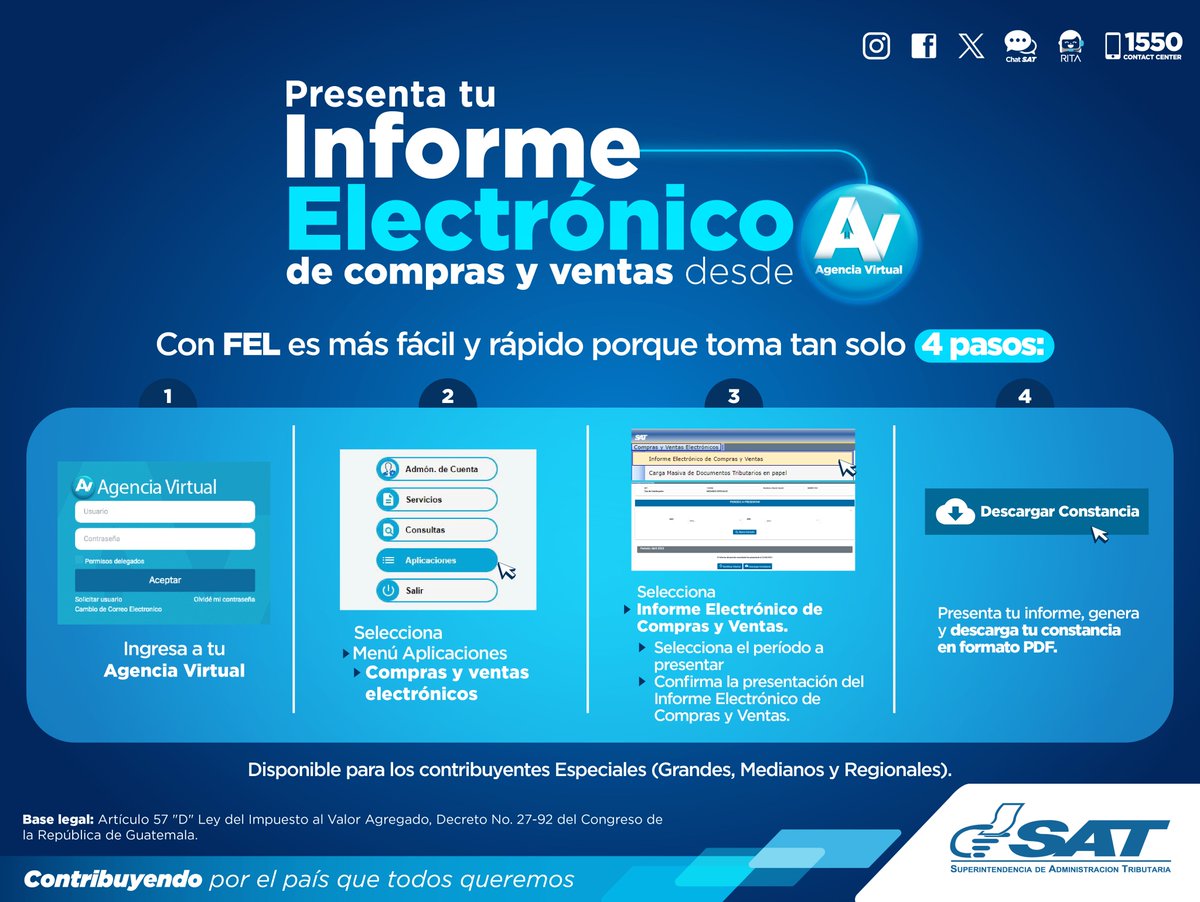 ✅ ¡Fácil y rápido!
Ahora puedes presentar tu Informe Electrónico de compras y ventas de forma automática.