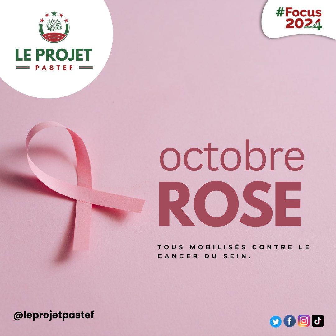 Octobre Rose 
Tous mobilisés contre le cancer du sein. 

#OctobreRose #Focus2024 #CancerDuSein