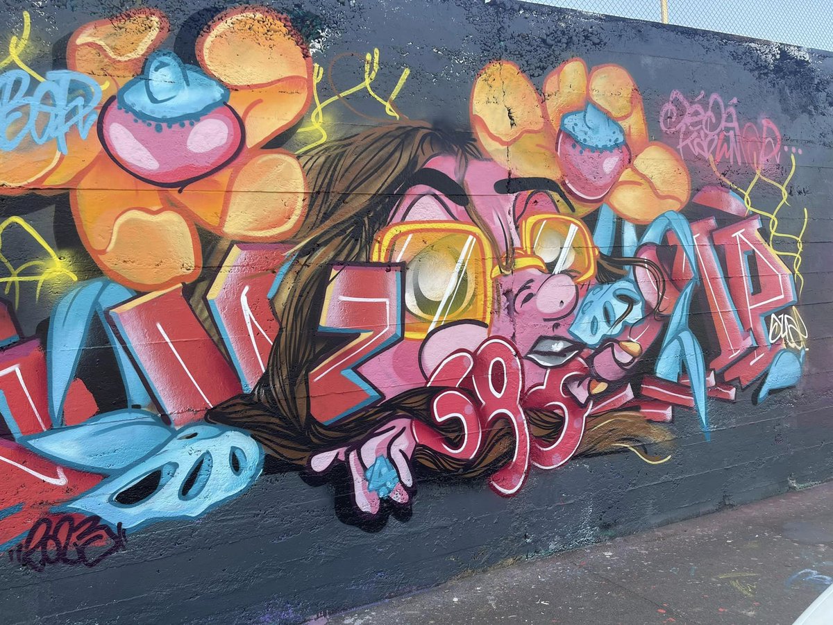 villecolmar's tweet photo. La ville de #colmar propose le mur situé rue Billing, comme mur d’expression libre à la pratique du #StreetArt . Initié par l'artiste De De LaPlume, onze artistes se sont prêtés à l’exercice, et nous font découvrir leur univers dans le cadre d' #OctobreRose https://t.co/MzrRBnMDyu