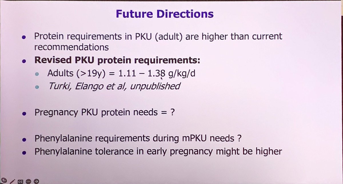 ElenaDF75's tweet photo. #mPKUVitaflo
@VitafloRDs 

#mPKU

Protein and Amino Acid Requirements in 
Human Pregnancy and Implications in mPKU 
Management.

Requerimientos en embarazo 1,2 —> 1,5g/kg/día y en mPKU? 

Según estudio Vancouver Requerimientos Phe en 🤰15–> 21mg/kg/ día 

Aún mucho por saber https://t.co/G5UtGAyUTq