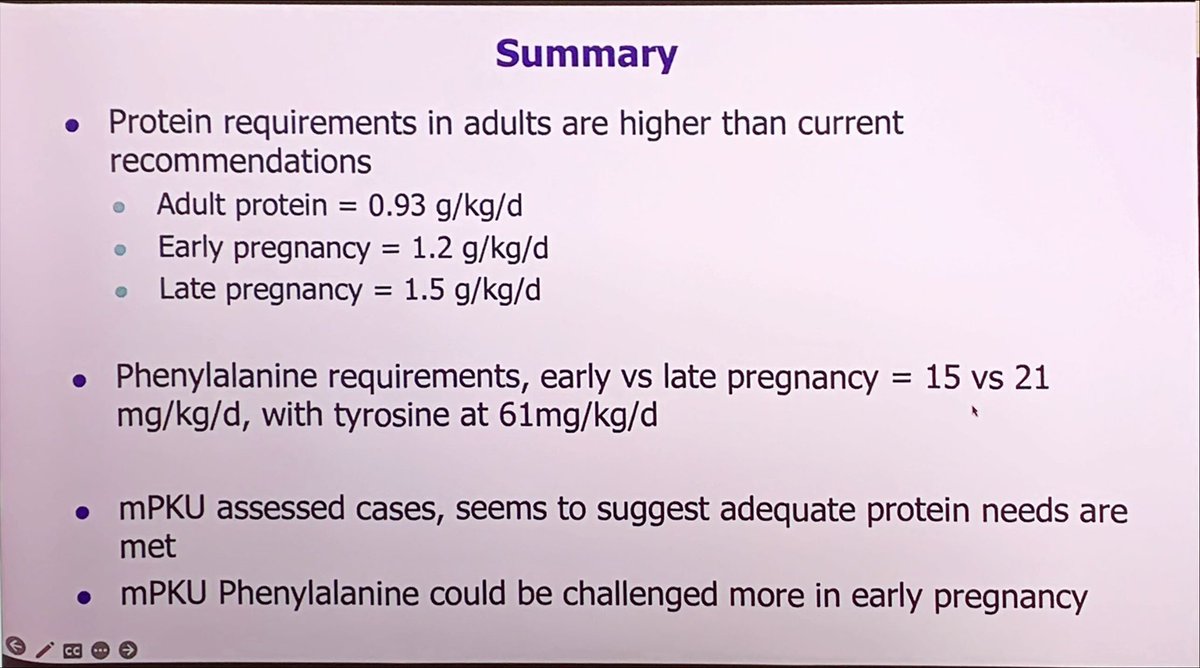 ElenaDF75's tweet photo. #mPKUVitaflo
@VitafloRDs 

#mPKU

Protein and Amino Acid Requirements in 
Human Pregnancy and Implications in mPKU 
Management.

Requerimientos en embarazo 1,2 —> 1,5g/kg/día y en mPKU? 

Según estudio Vancouver Requerimientos Phe en 🤰15–> 21mg/kg/ día 

Aún mucho por saber https://t.co/G5UtGAyUTq