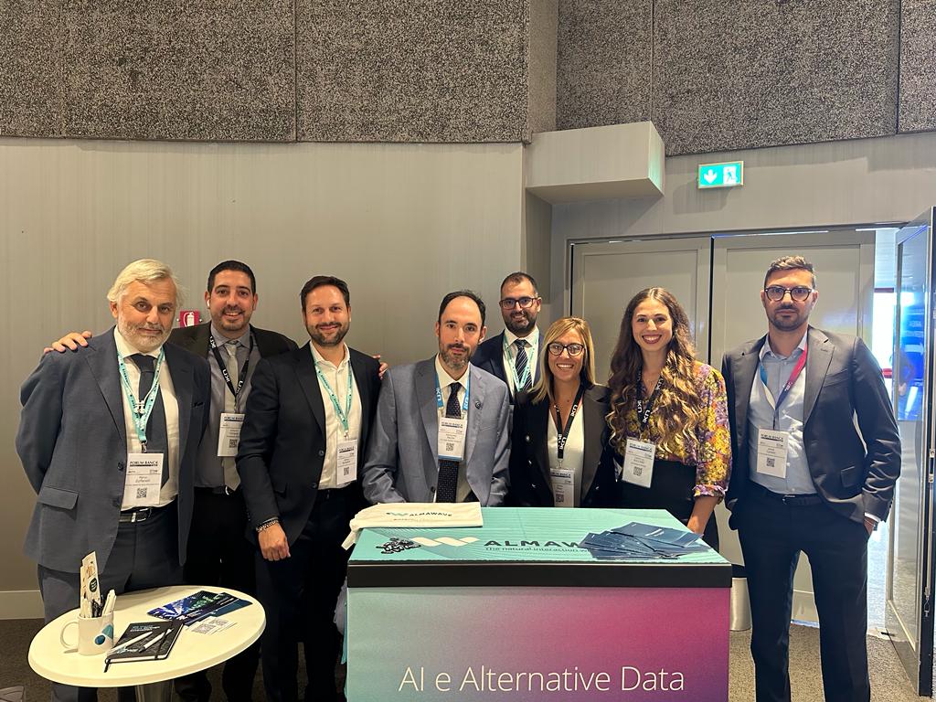 Almawave's tweet photo. Il nostro team di esperti è pronto ad accoglierti al nostro stand. Alessandro Pacilio ha effettuato un intervento valorizzando il potenziale dell'#AI per banche e imprese, al fine di monitorare il #sentiment dei propri clienti.
#forumbanca https://t.co/0buk0omHjS