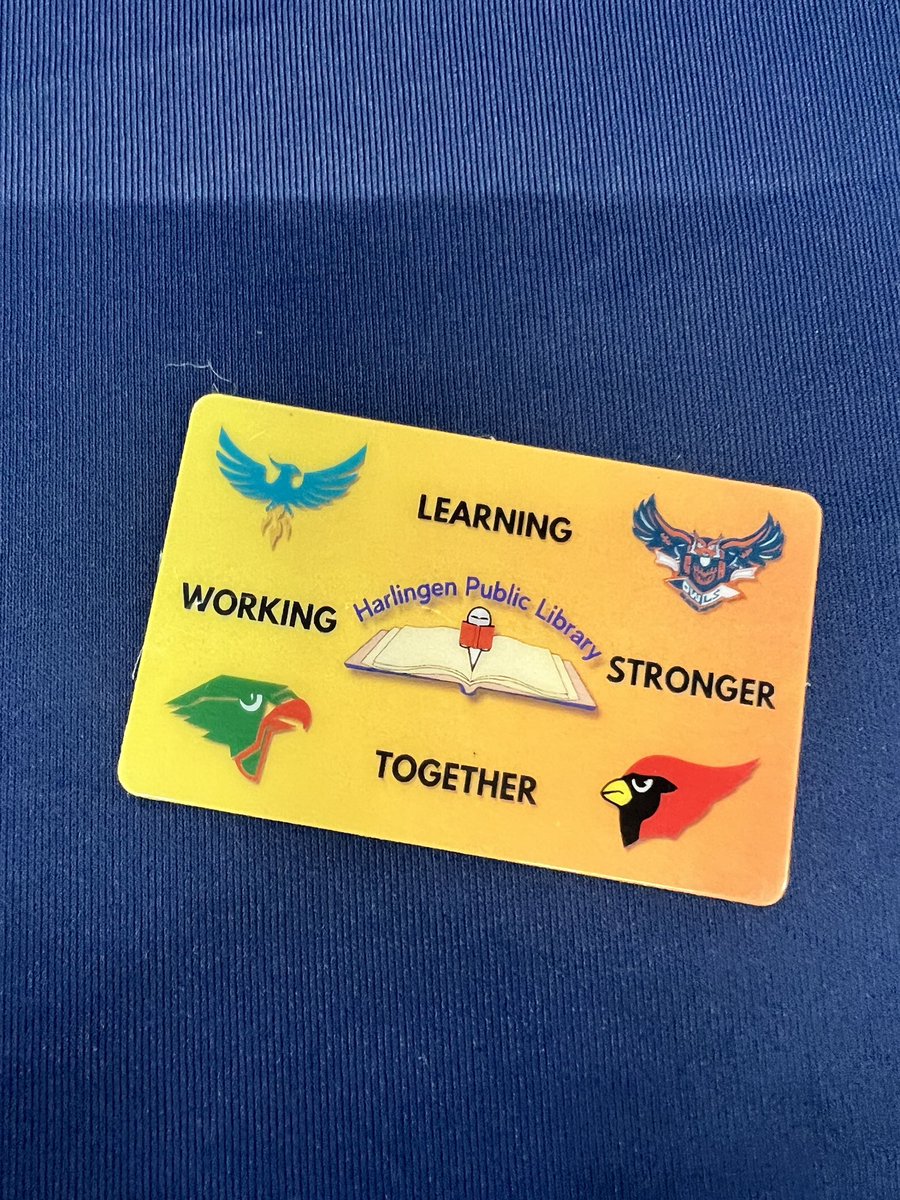 hshpilc's tweet photo. It was wonderful to have the Harlingen Public Library at Family Empowerment Night at HSHP! They had some great giveaways and signed up families for library cards. I had to sign up for one, myself, because it has our Phoenix on it! #HSHPILC #hcisdlibraries #futurereadylibs https://t.co/O4wEMDCFt3