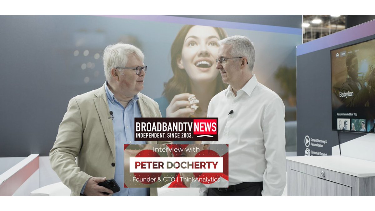 ThinkAnalytics (@thinkanalytics) on Twitter photo 🎤@JulianClover of <a href="/broadbandtvnews/">Broadband TV News</a> interviews Peter Docherty about gen AI and advertising with first-party data. Watch it here: bit.ly/BBTVNinterview… #genAI #advertising #streaming #AI #recommendations #discovery 🎤@JulianClover of <a href="/broadbandtvnews/">Broadband TV News</a> interviews Peter Docherty about gen AI and advertising with first-party data. Watch it here: bit.ly/BBTVNinterview… #genAI #advertising #streaming #AI #recommendations #discovery
