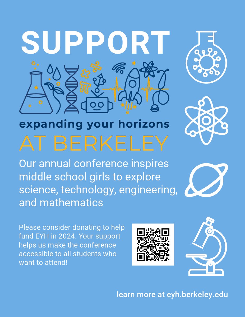 PaigePistono's tweet photo. EYH is a STEM conference for girls that I attended at UW-Madison in 5th grade, and now I'm starting my 5th year with the planning committee as Event Chair at Berkeley. We are aiming to raise $5000 in funding this year. Please consider donating! https://t.co/x57UUXuPyo https://t.co/PJ4s2ALNwn
