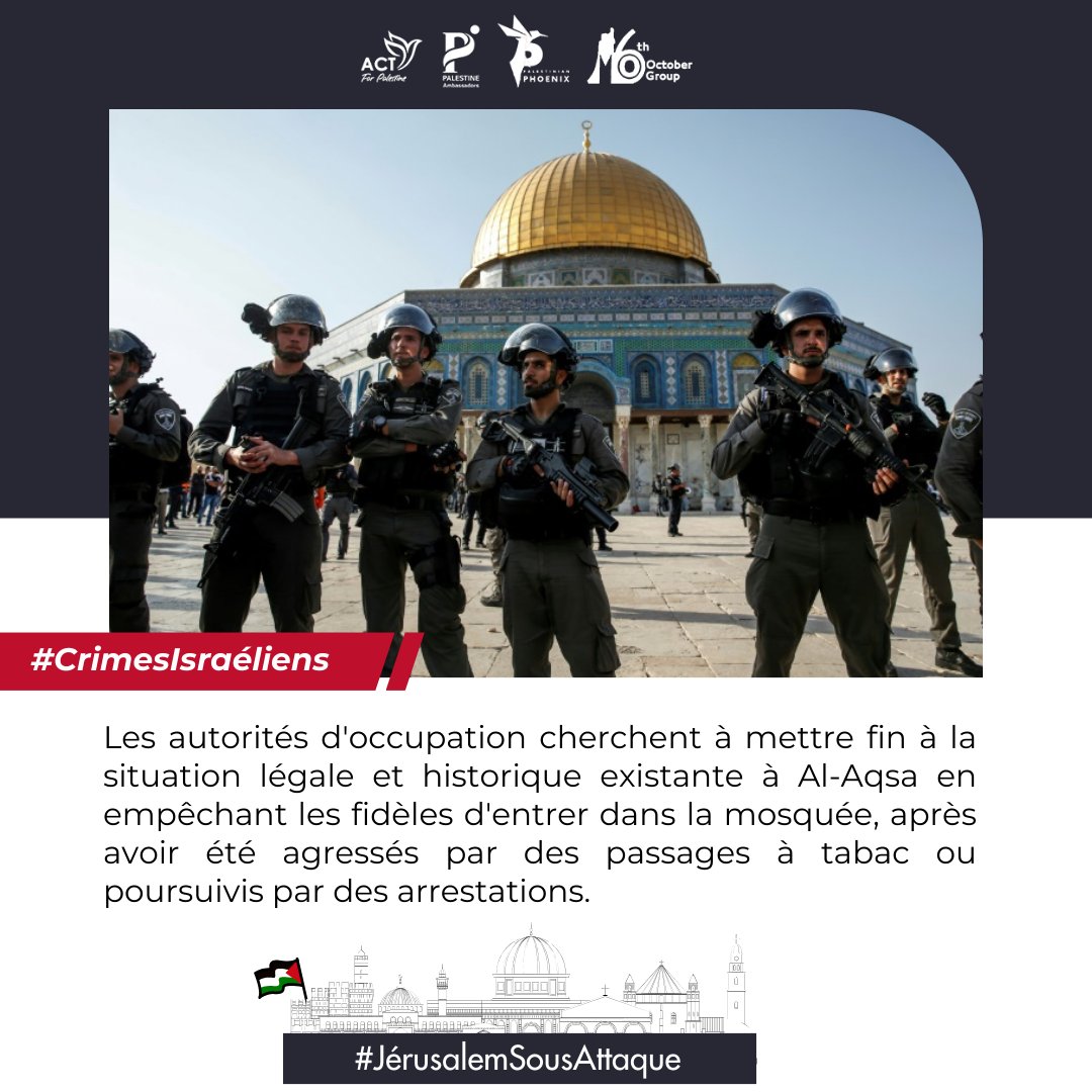 act4palFr's tweet photo. #JérusalemSousAttaque
#CrimesIsraéliens
#JerusalemUnderAttack
#IsraeliCrimes https://t.co/B9AUzBjxAC