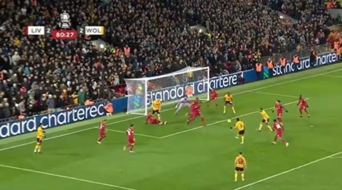 <a href="/DistanceCovered/">Josh Williams</a> Wolves scored at Liverpool in the FA cup &amp; everyone could see that Toti scored a perfectly good goal.

The linesman was getting into position for a restart and only flagged after the match official gestured.

In reality they couldn’t prove it was offside &amp; various angles show it