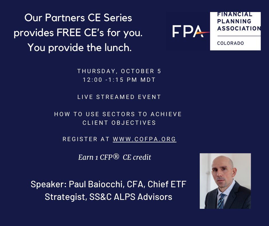 COFPA's tweet photo. Register today at https://t.co/Y2fCqWED8a
#cofpa2023 #fpacolorado #financialadvisors #certifiedfinancialplanner 
#assetmanagement #financialplanner #retirementplanning #wealthmanagement #financialservices  #ria @selectsectorspdr @Paul Baiocchi @ss&amp;calps https://t.co/7CmCH9zsRM