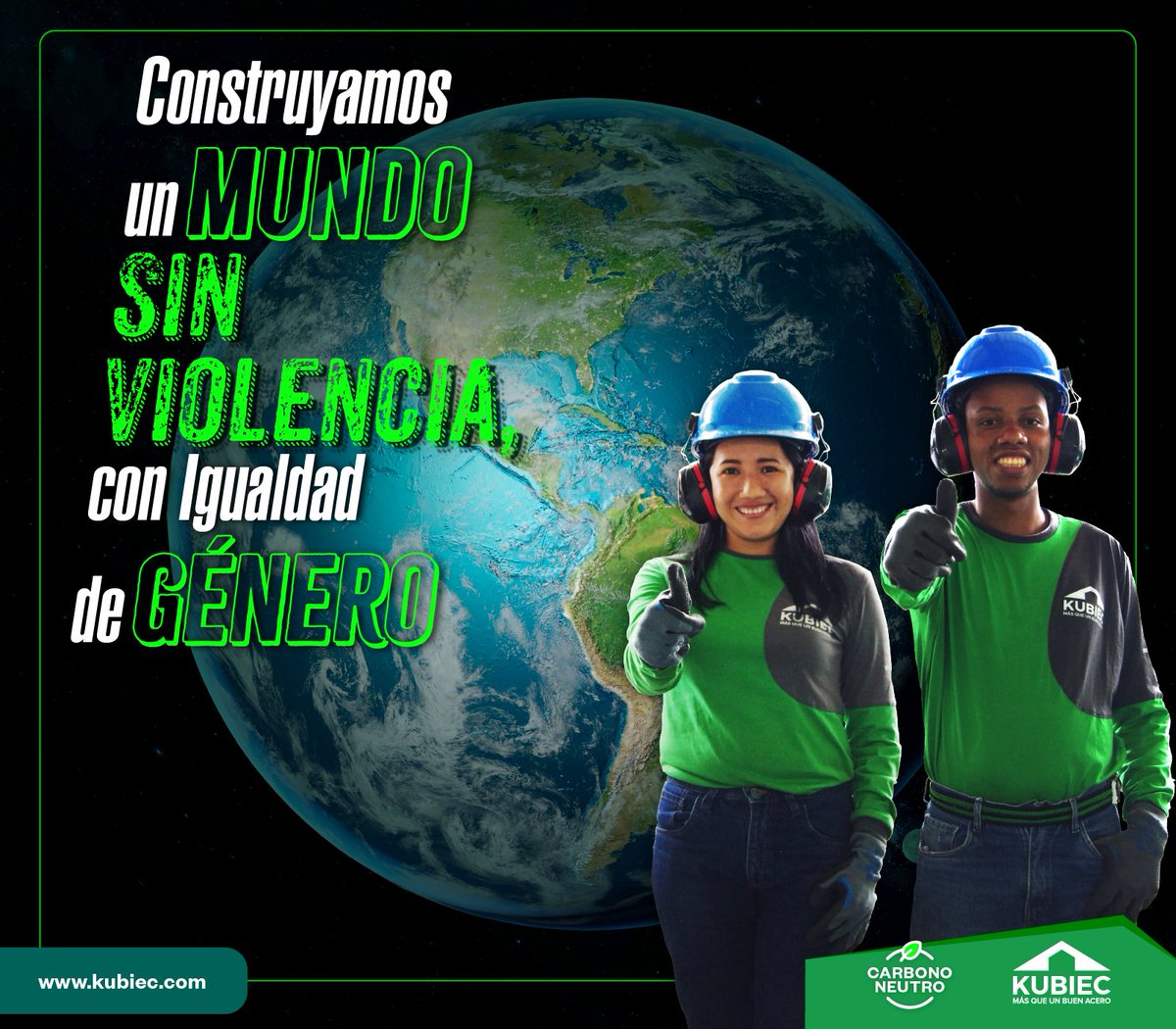 𝐂𝐨𝐧𝐬𝐭𝐫𝐮𝐲𝐚𝐦𝐨𝐬 𝐮𝐧 𝐦𝐮𝐧𝐝𝐨 𝐬𝐢𝐧 𝐯𝐢𝐨𝐥𝐞𝐧𝐜𝐢𝐚, 𝐜𝐨𝐧 𝐢𝐠𝐮𝐚𝐥𝐝𝐚𝐝 𝐝𝐞 𝐠𝐞́𝐧𝐞𝐫𝐨 🤝Cada voz y acción cuentan. Juntos, podemos construir un futuro libre de violencia y lleno de oportunidades para todos. 
#Kubiec #IgualdadDeGénero #ODS5 #SoyDeAcero