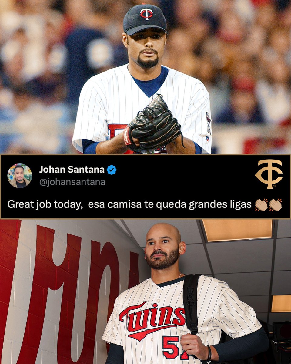 MLB's tweet photo. .@johansantana was @pablojoselopez's favorite player as a kid.

Yesterday, Johan congratulated Pablo on his first career #postseason win. 💙 https://t.co/GJwAp3N4V9