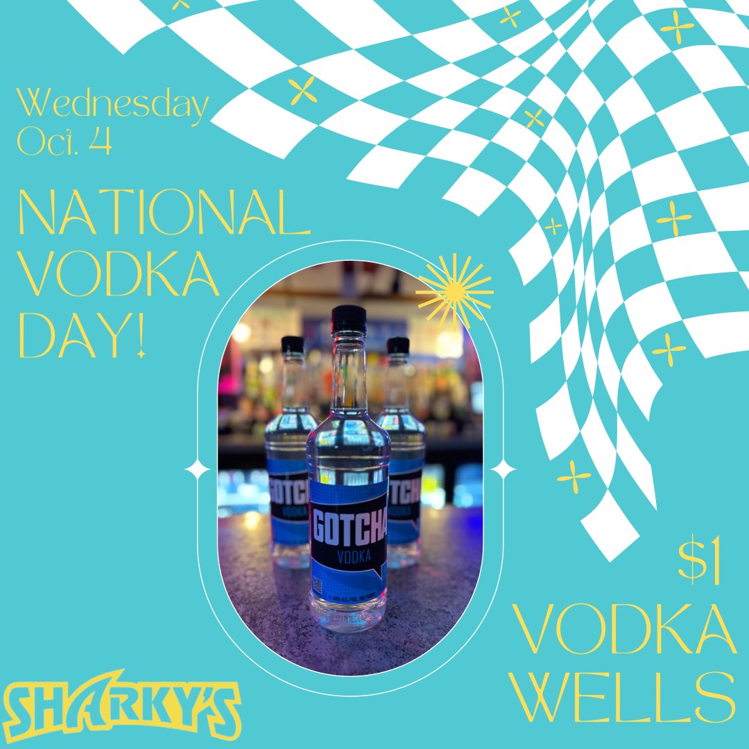 did you know it’s national vodka day? well now you do 👀 come drink with us tonight!!