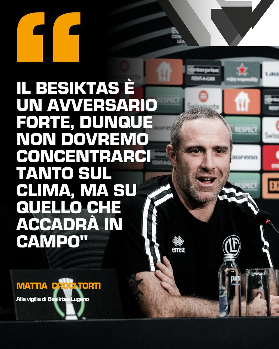 FCLugano1908's tweet photo. ⚪⚫ Mattia Croci-Torti e Renato Steffen in conferenza stampa alla vigilia della sfida di UEFA Europa Conference League contro il Beşiktaş 🏆⚽

#fclugano #lugano #FCL #UECL #ConferenceLeague #BESLUG #BesiktasLugano https://t.co/rk2yecnK8K