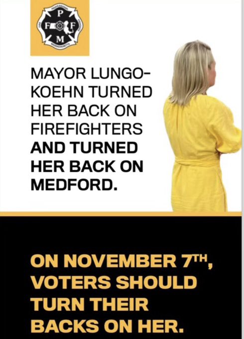 MedfordMAFire's tweet photo. 826 days with no contract. Unprecedented attacks on our union. Numerous grievances filed. No new headquarters. No training tower. No respect. https://t.co/fZAqTHzPZ8
