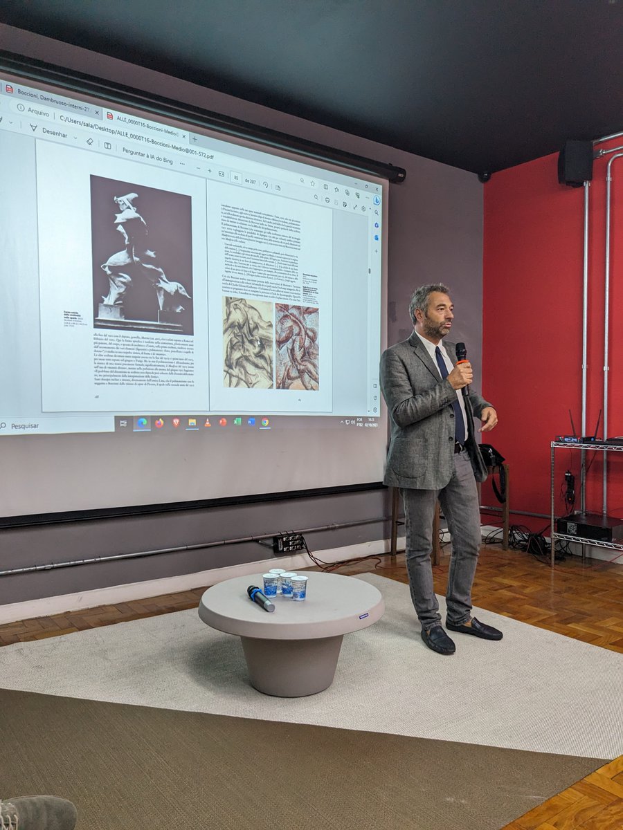 IICSanPaolo's tweet photo. Alberto Dambruoso, prof. e historiador da arte, está no Brasil para uma série de encontros sobre o grande artista italiano Umberto Boccioni.
Em sua primeira parada, Dambruoso conversou com os alunos no IED - Istituto Europeo di Design, na última segunda-feira.
#iicsp #ied https://t.co/nFshPiKQ8z