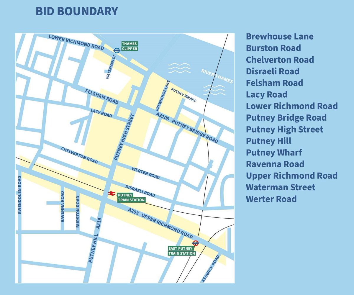 putney_bid's tweet photo. As a business improvement district, we represent the levy paying businesses within the defined BID boundary. We currently represent over 400 businesses within the maps boundaries.
#putney #loveputney #positivelyputney #putneybid https://t.co/bo5gRRhsuR