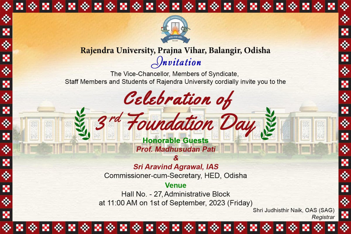 Rajendra University, Prajna Vihar, Balangir (@rajendrauniv_20) on Twitter photo 