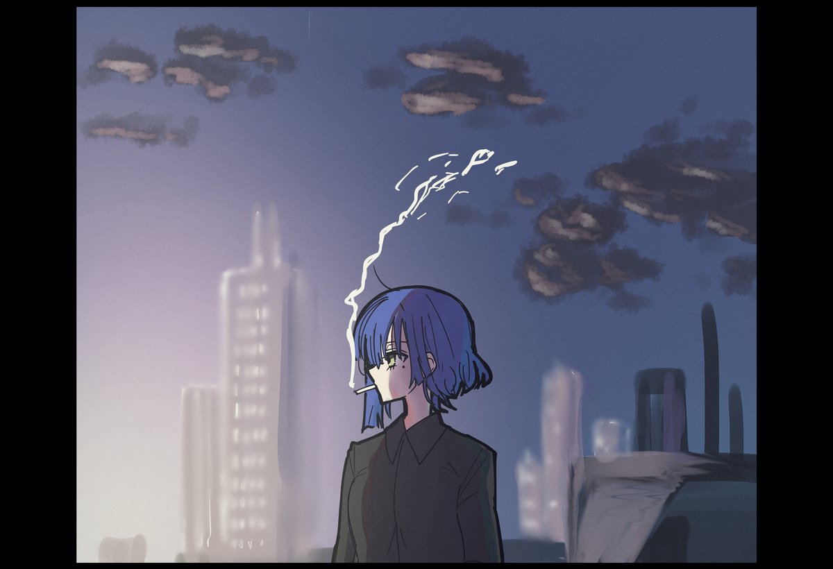 「煙草の匂いが 私の髪にすがる 」|NanoD/Terageのイラスト