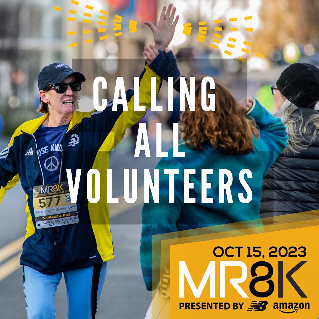 📢Calling all Volunteers📢 Serve With Us at the 6th Annual MR8k! We're looking for volunteers to support several aspects of the race. To view more details about each role and to register as a volunteer visit MR8k.org