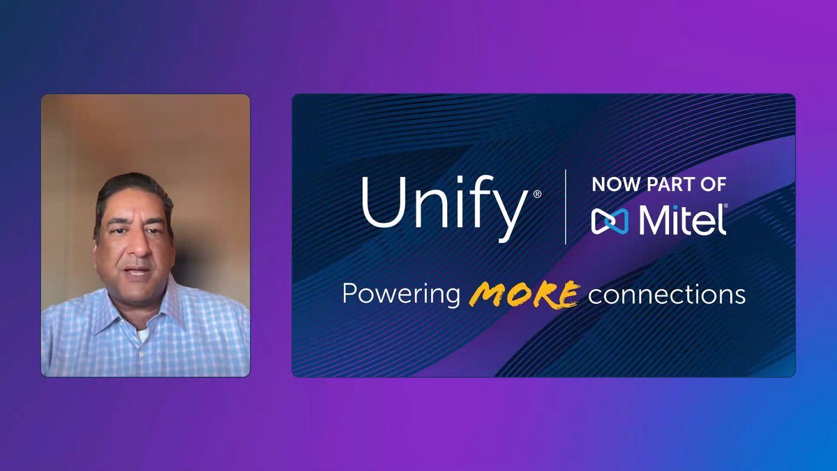 HAPPENING NOW 📽️: #Mitel CEO <a href="/tarunloomba/">Tarun Loomba</a> kicks off our FIRST Employee Town Hall with the @AtosUnify team! Warm welcomes 👋 to all our new team members - we can't wait to begin #PoweringMoreConnections together.