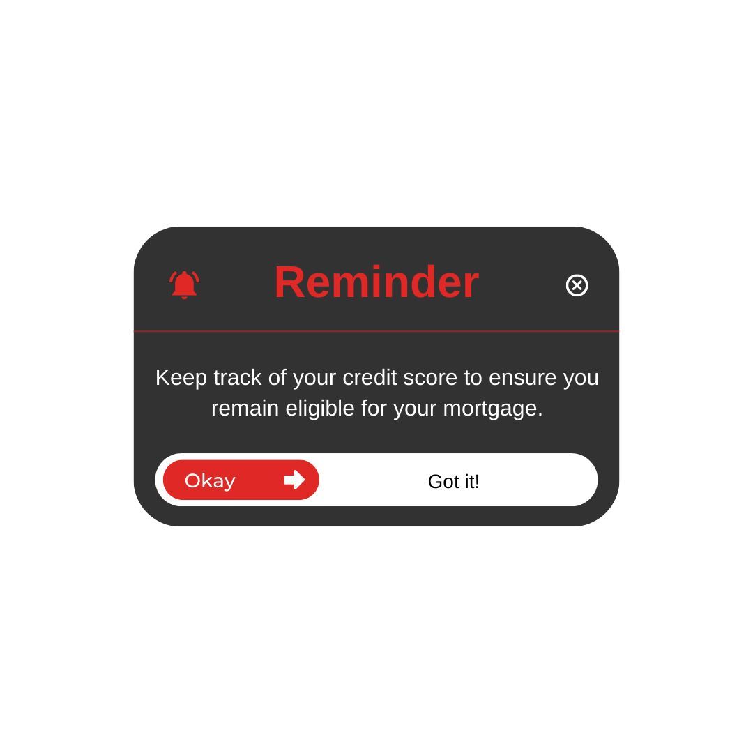 Reminder 🔔 Monitoring your credit score is essential to secure and maintain your eligibility for a mortgage. Your credit score plays a pivotal role in the mortgage approval process, influencing the interest rate you receive and the terms of your loan. 

info@keyrate.com