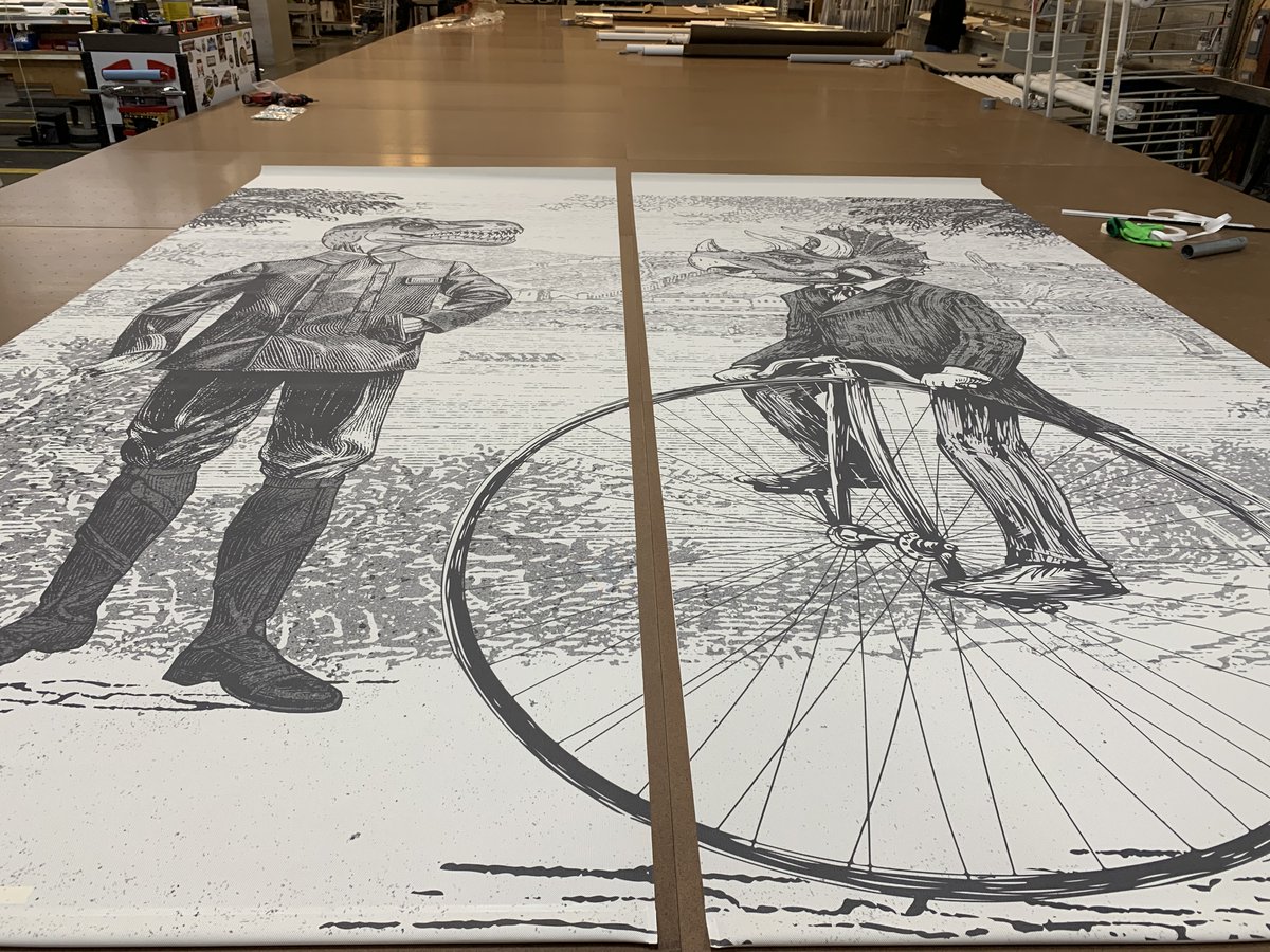 In honor of #WorldAnimalDay, here are some awesome roller shades we had custom-made right here in Monroe! 🦖🦕
