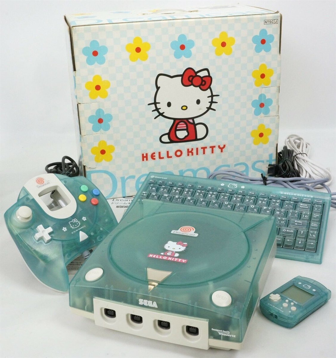 3CC0__'s tweet photo. Limited Edition Hello Kitty Dreamcast Consoles (Japan, 1999) https://t.co/9ylrzq825s