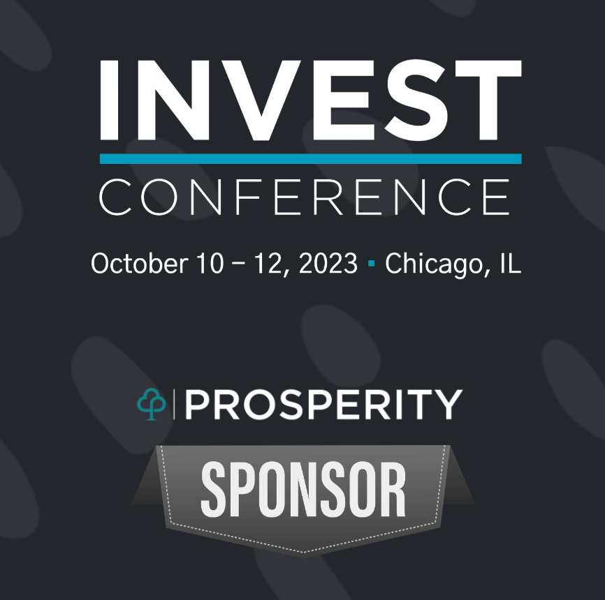 We're thrilled to announce that Prosperity is honored to be a Silver Sponsor at the upcoming INVEST Conference in Chicago from October 10-12, 2023! 

Join us for this incredible even! #BHBInvest #INVESTConference #Chicago #BehavioralHealth