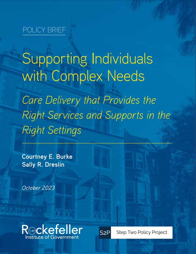 New policy brief out today provides an overview of challenges caring for people with complex needs, presents innovative models of care delivery being pursued by providers in New York, and details policy &amp; research needs to improve integrated care.

► rockinst.org/issue-area/sup…
