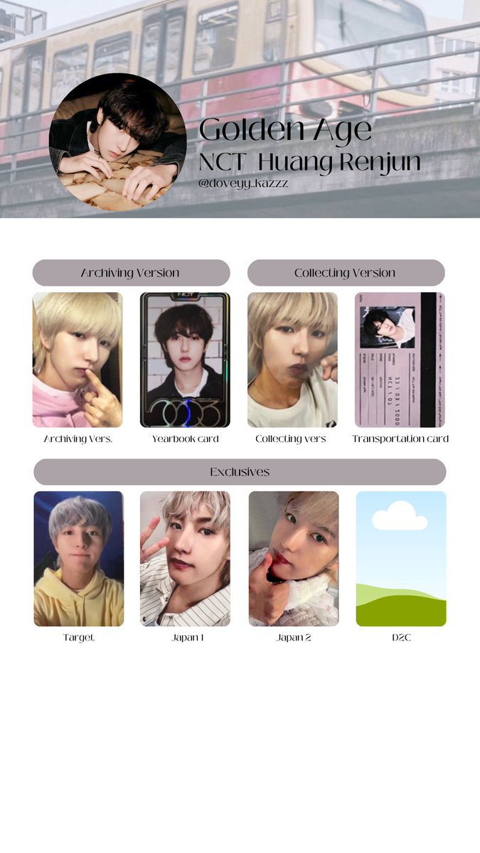 NCT golden age photocard template +target exclusive +japan +d2c