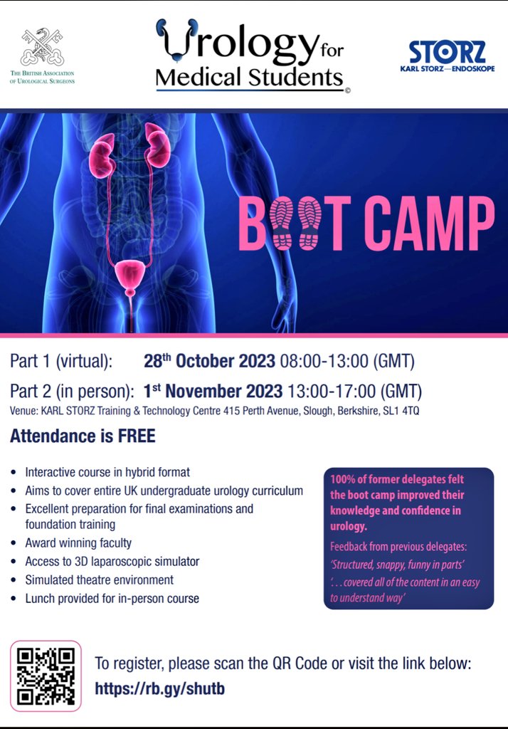 Calling all Medical Students. Get involved with a FREE Urology course. Take one and pass it on.