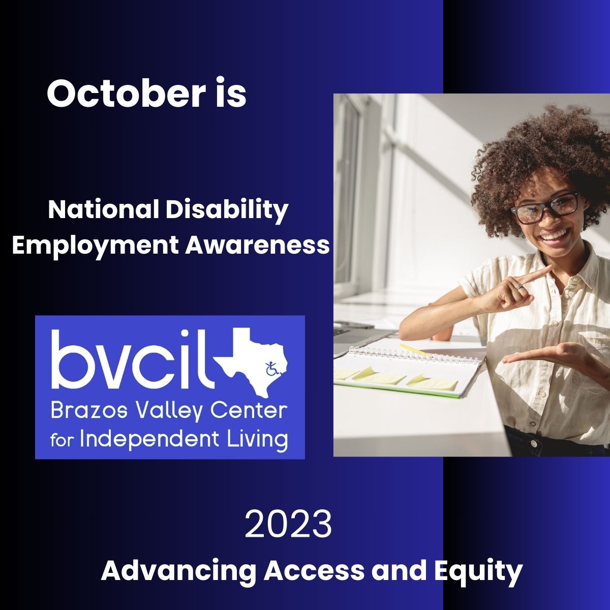 BVCILTexas's tweet photo. Did you know that 51% of our staff here at BVCIL lives with a disability? Our team is inclusive, empathetic and experienced as we assist our consumers who live with disabilities. #NDAEM2023 #AdvancingAccessandEquity #BVGives2023 @BVGives https://t.co/lCUbPf4yDG