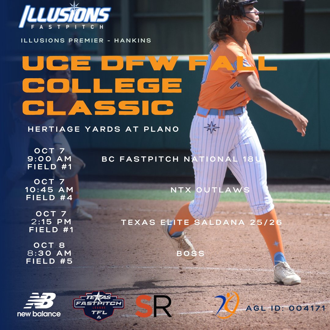 GoldHankins's tweet photo. Back on the dirt this weekend in Plano at the 2023 UCE DFW Fall College Classic!! Come out and see these girls get after it!!

#IGPremier18U #Illusionsgold #LeadtheWay https://t.co/9W7kwB76CF