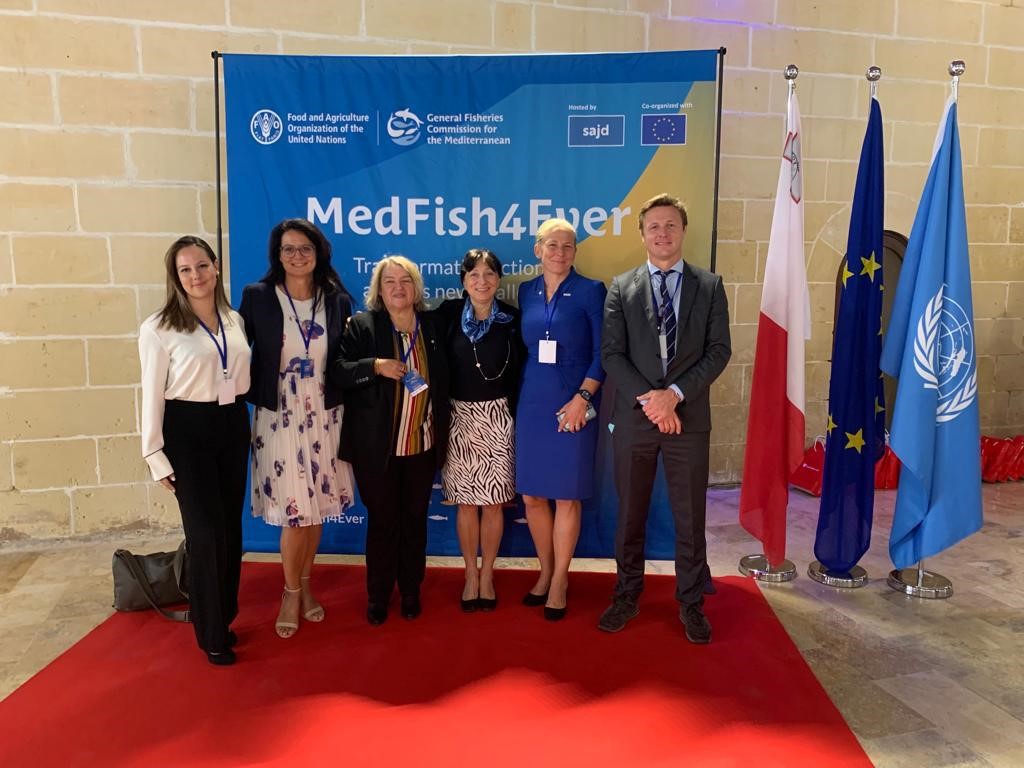 EFCA_EU's tweet image. We are honoured to contribute to the Ministerial Declaration commitments and working towards strengthened compliance and sustainability in the #mediterraneansea 

@UN_FAO_GFCM  High-level Conference on #MedFish4Ever Initiatives 

with @EU_MARE @vitcheva_eu