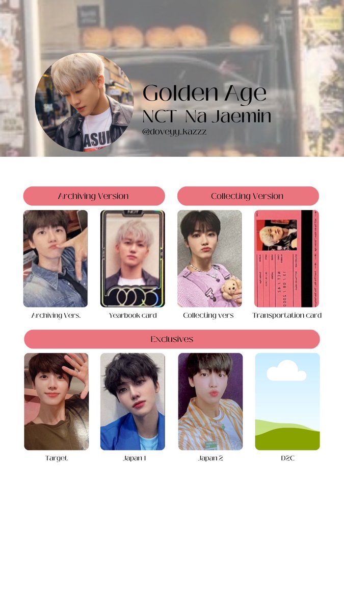 NCT golden age photocard template +target exclusive +japan +d2c