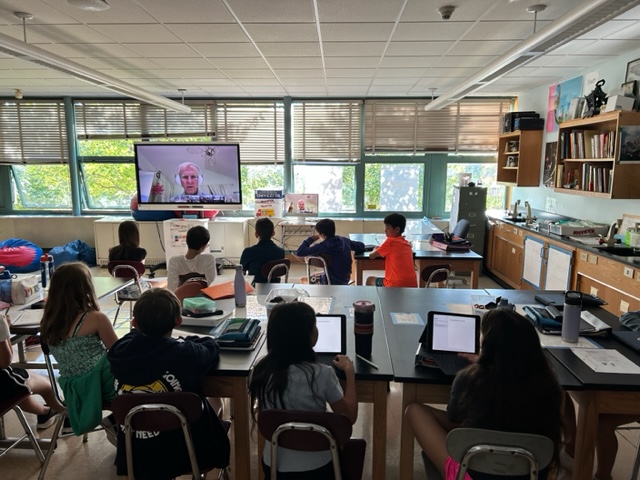 Cooper6Sms's tweet photo. Earlier today, Cooper 6 had a virtual visit with Dr. Alan Eustace, current record holder of the world's highest skydive! His engaging and interactive presentation helped students to prepare for the Product of Learning for our current Experimental Design unit. https://t.co/PjijhOpZ1g