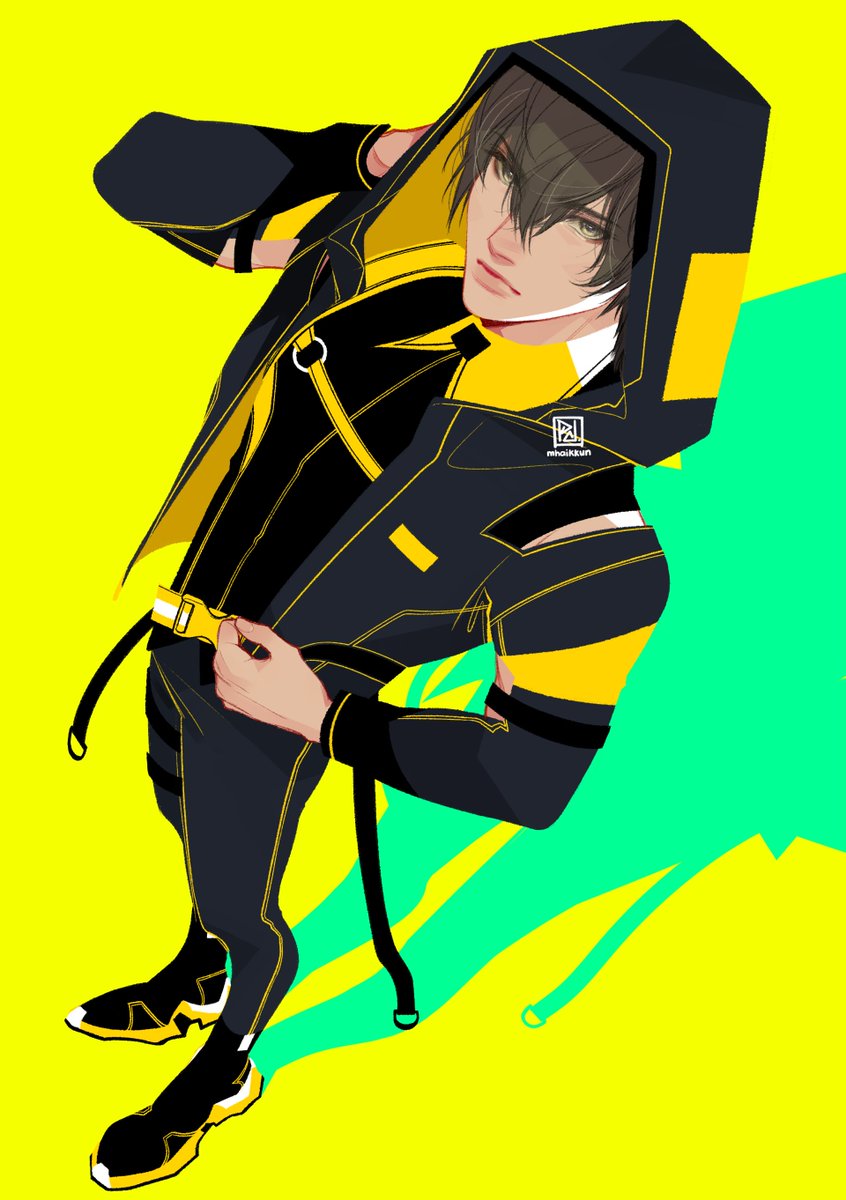 「my neon style was MADE to draw techwear 」|mhai @ opening emergency c🍊mms!のイラスト