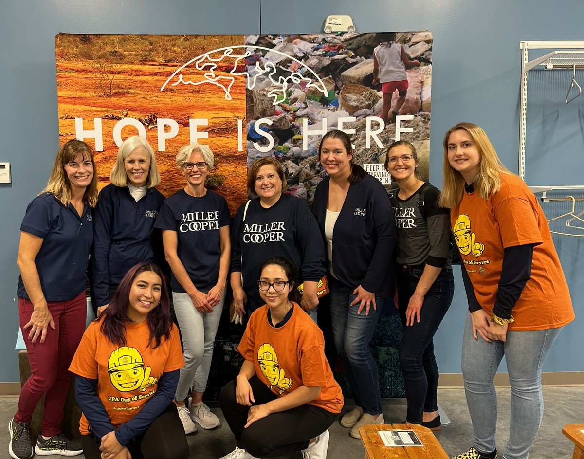 MillerCooperCPA's tweet photo. As part of the Illinois CPA Society Day of Service, our team packed meals at Feed My Starving Children! #cpavolunteer https://t.co/0fdKFaVCnj